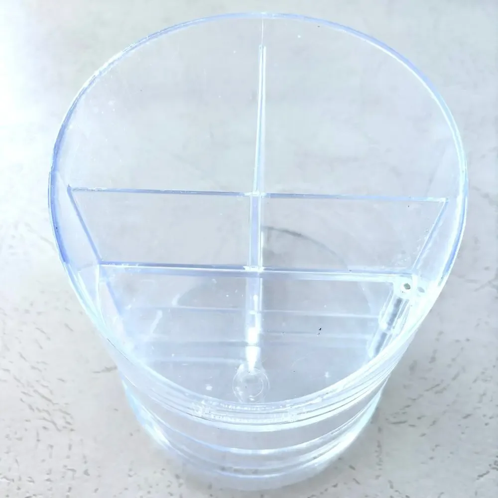 Rubbermaid Jumbo Storage Pencil Cup - RUB14096ROS - Clear - Tiered